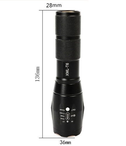 Portable LED Zoom Flashlight – Mini Torch for Outdoor & Hunting
