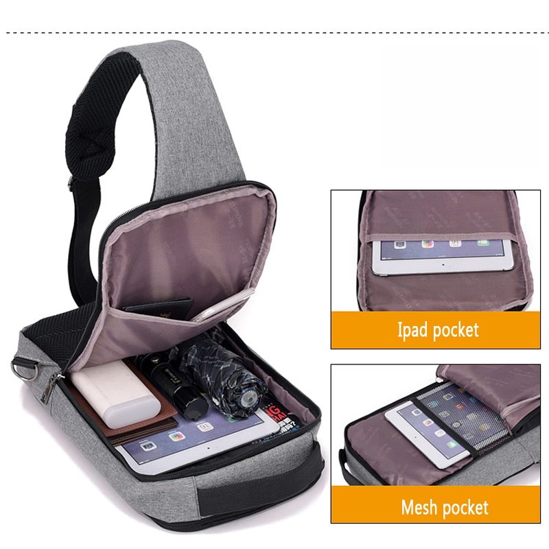 Smart Anti-Theft USB Chest Bag – Stylish & Secure
