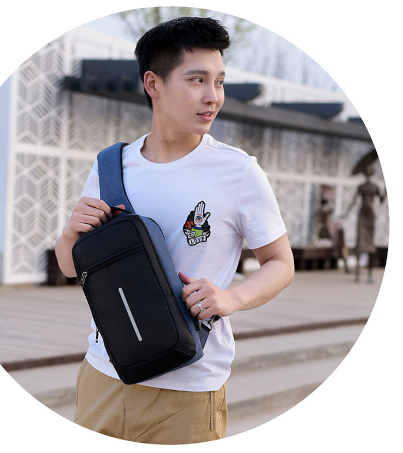 Smart Anti-Theft USB Chest Bag – Stylish & Secure