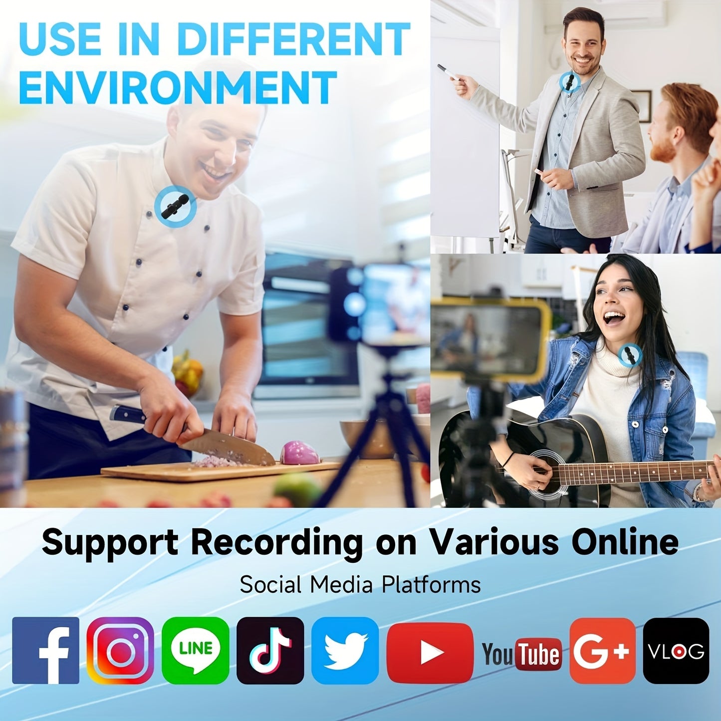 Wireless Lavalier Microphone for iPhone & iPad | Professional Clip-On Omnidirectional Mic for Interviews, Videos, Podcasts & YouTube
