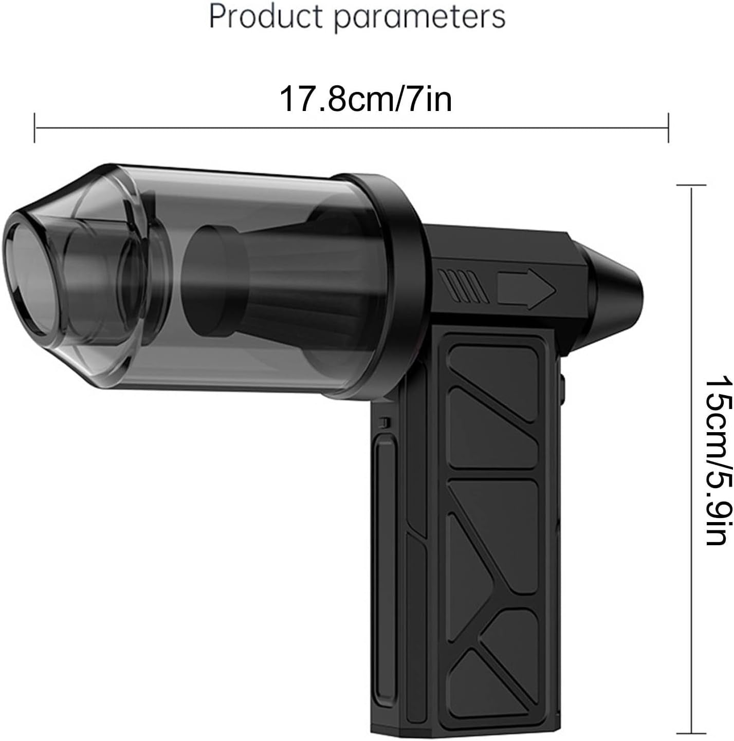 Compressed Air Duster 130000RPM | Handheld Vacuum, Air Blower & Pump with LED Light