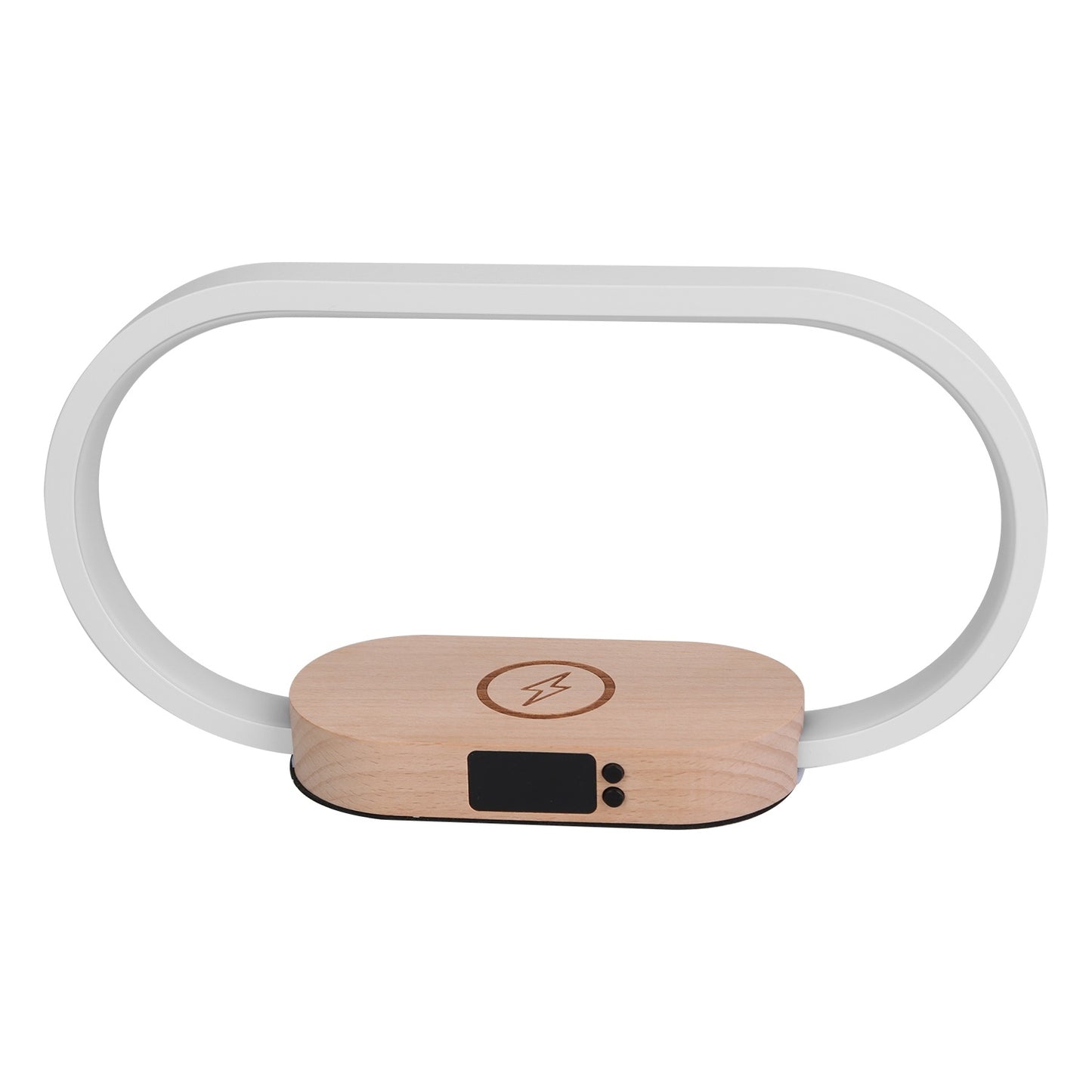 Touch Control Bedside Lamp with Clock & Wireless Charging | LED Dimmable Desk Lamp