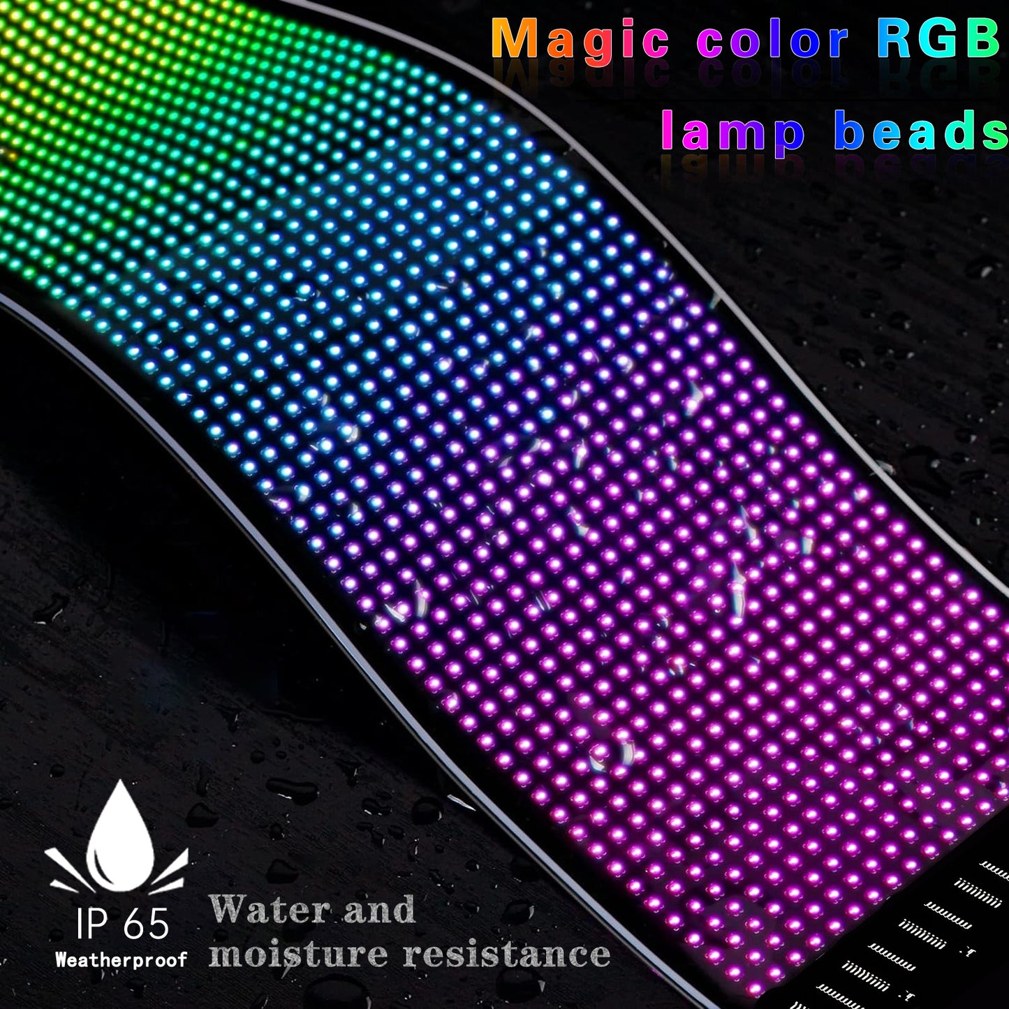 14" Programmable Pixel LED Panel | Preloaded Animations & Scrolling Display for Events, Parties & Transportation
