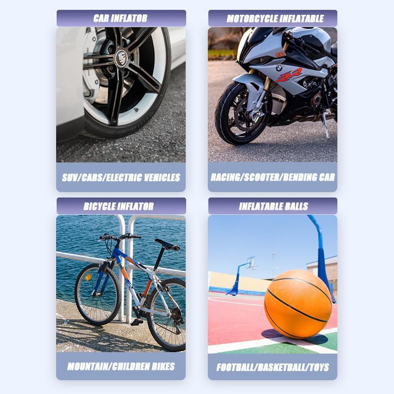 Portable Air Pump – Car, Bicycle & Ball Inflator with Multi-Use Nozzles