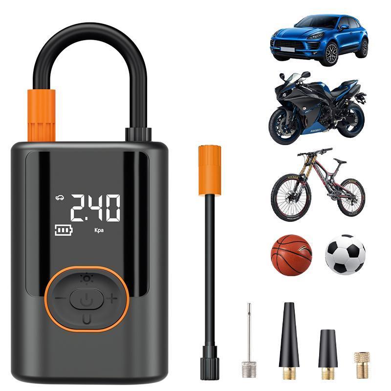 Portable Air Pump – Car, Bicycle & Ball Inflator with Multi-Use Nozzles