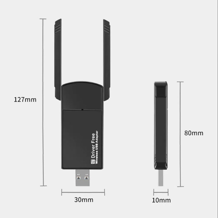 USB 3.0, WiFi Adapter, 1300Mbps, Dual Band, 5GHz, Long Range.