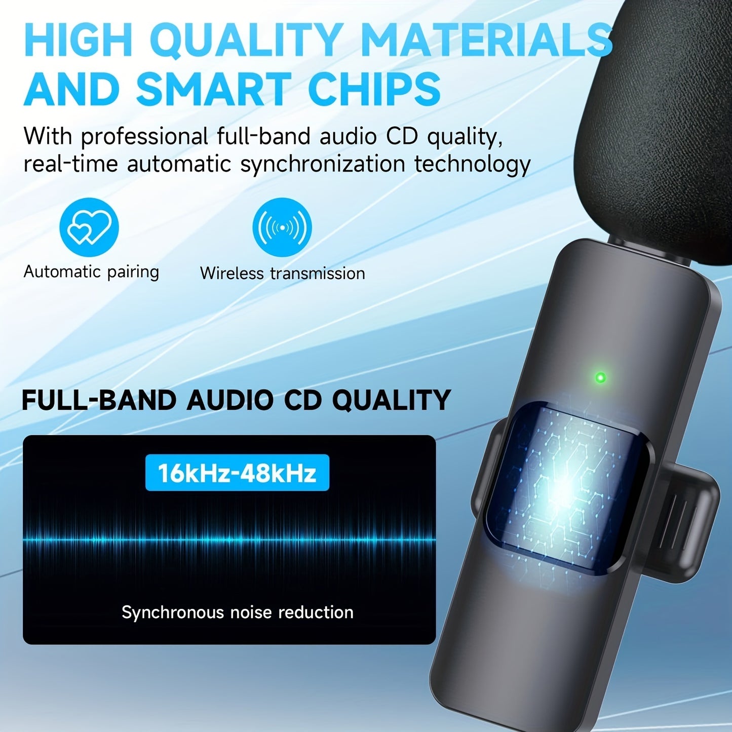 Wireless Lavalier Microphone for iPhone & iPad | Professional Clip-On Omnidirectional Mic for Interviews, Videos, Podcasts & YouTube