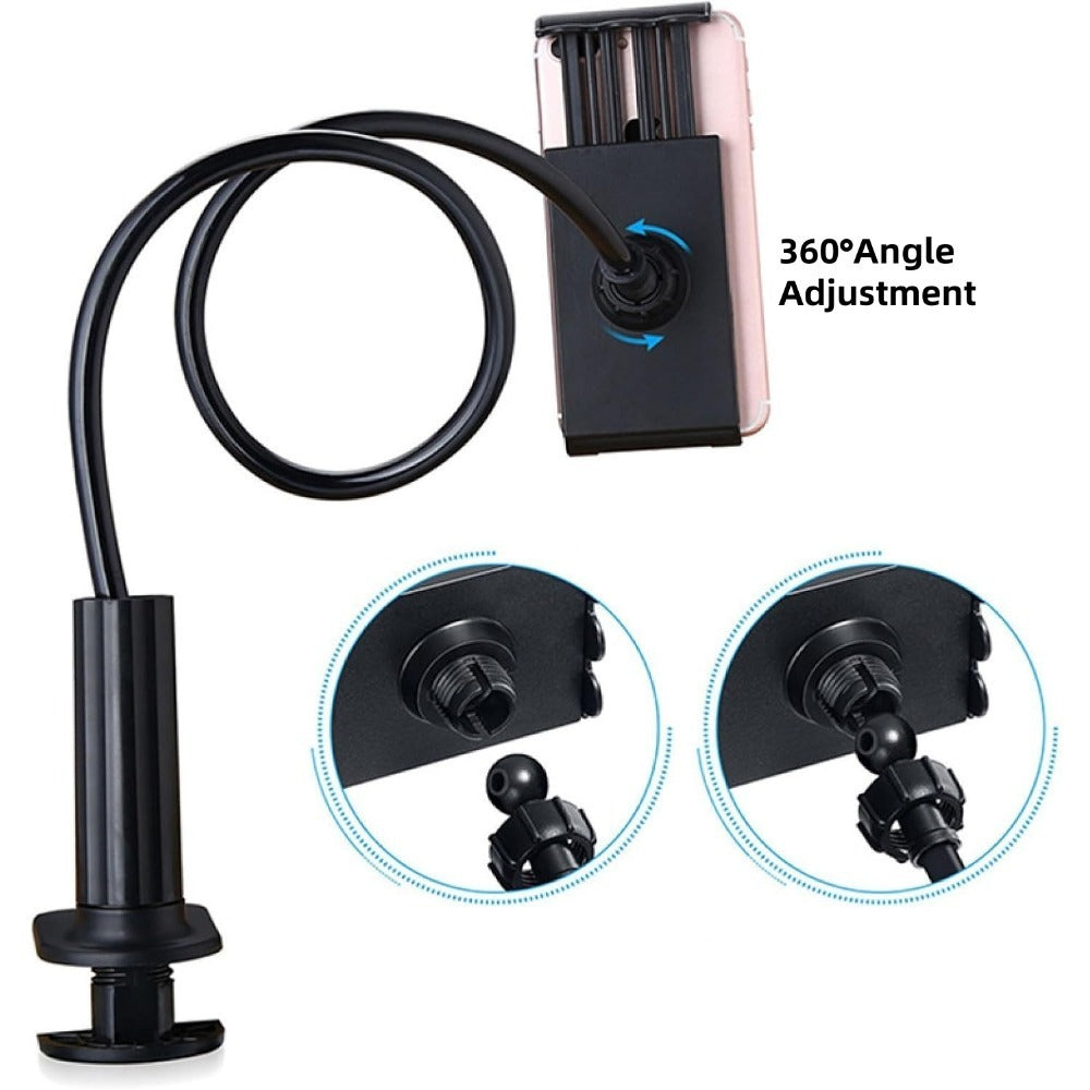 Updated Gooseneck Tablet Holder Stand For Bed 39.4inch Adjustable Flexible Arm Tablets Mount Clamp On Table