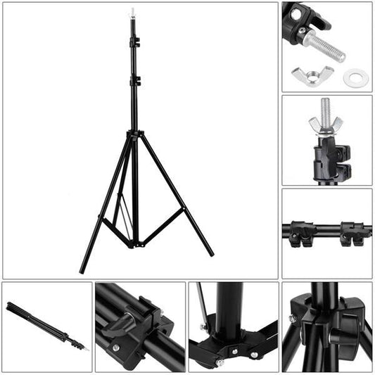 2x3m Photography Background Frame Set | Includes 3 Background Clips | Adjustable Backdrop Stand for Studio & Outdoor Use