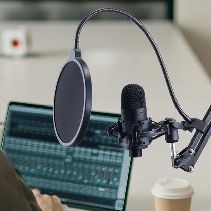 VEVOR USB Condenser Microphone Kit – 192kHz/24-bit with Boom Arm, Shock Mount & Mute Button