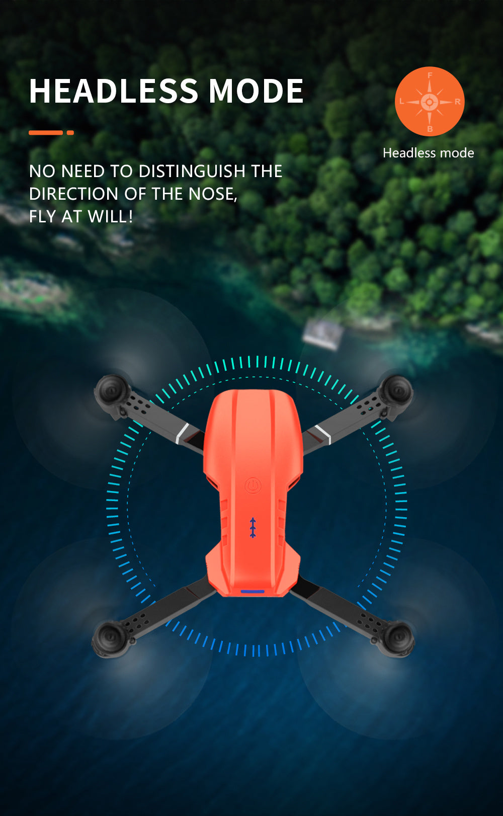 E99 Foldable Smart Camera Drone – Real-Time Transmission, One-Click Takeoff/Landing
