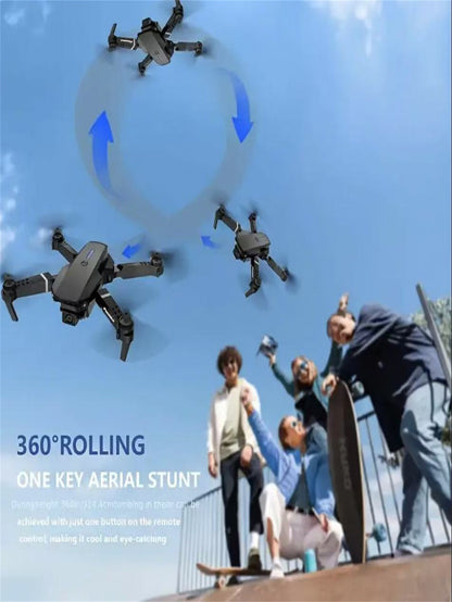 E88 Foldable Smart Camera Drone – Single Camera with Real-Time Transmission & One-Click Takeoff/Landing