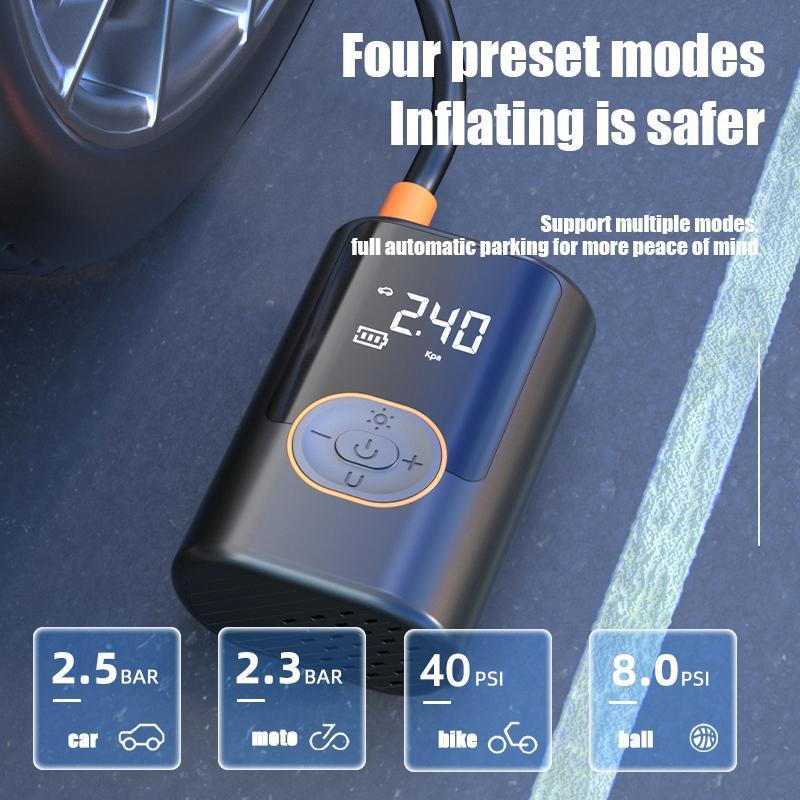 Portable Air Pump – Car, Bicycle & Ball Inflator with Multi-Use Nozzles