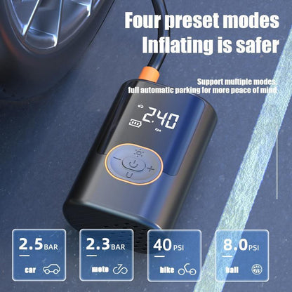 Portable Air Pump – Car, Bicycle & Ball Inflator with Multi-Use Nozzles