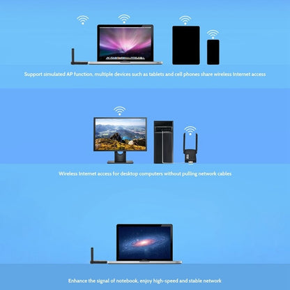USB 3.0, WiFi Adapter, 1300Mbps, Dual Band, 5GHz, Long Range.