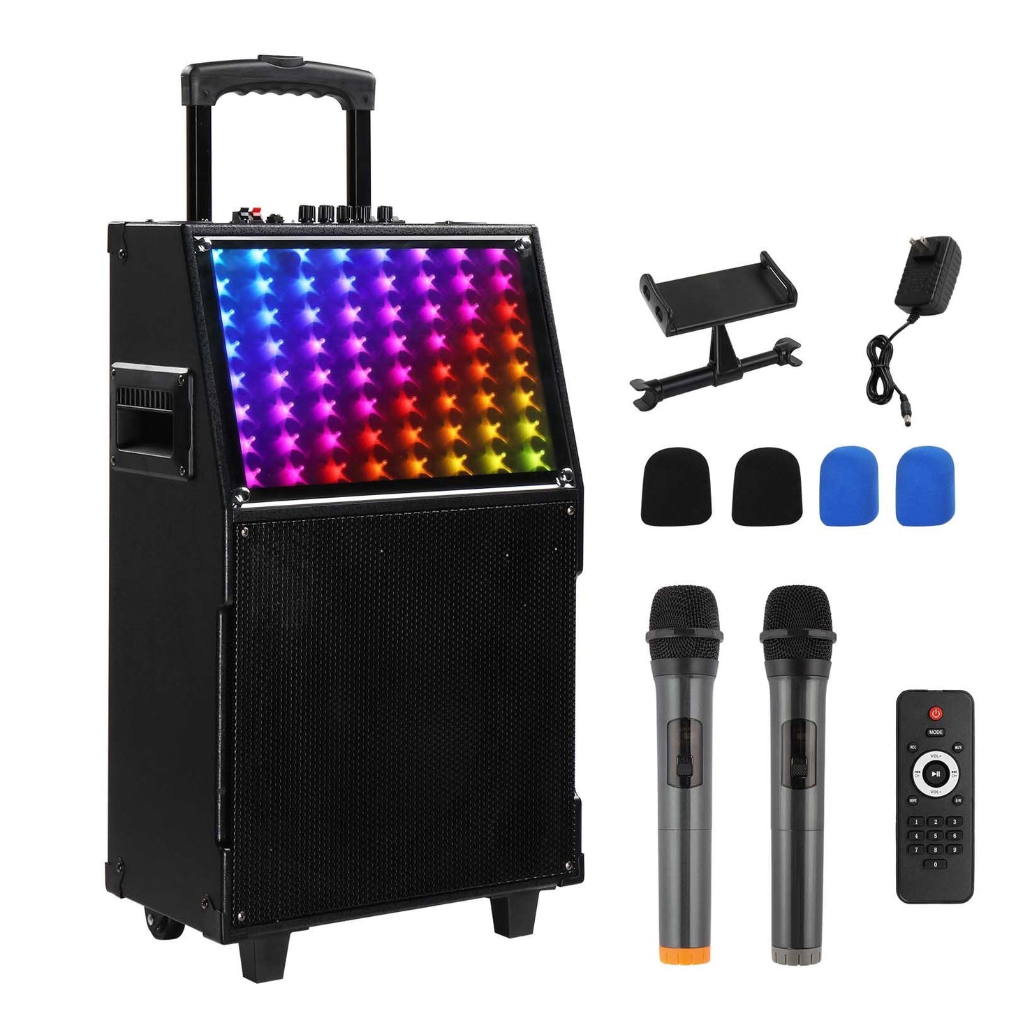 12" 60W LED Spectrum Light Rod Speaker – Bluetooth with Remote Control