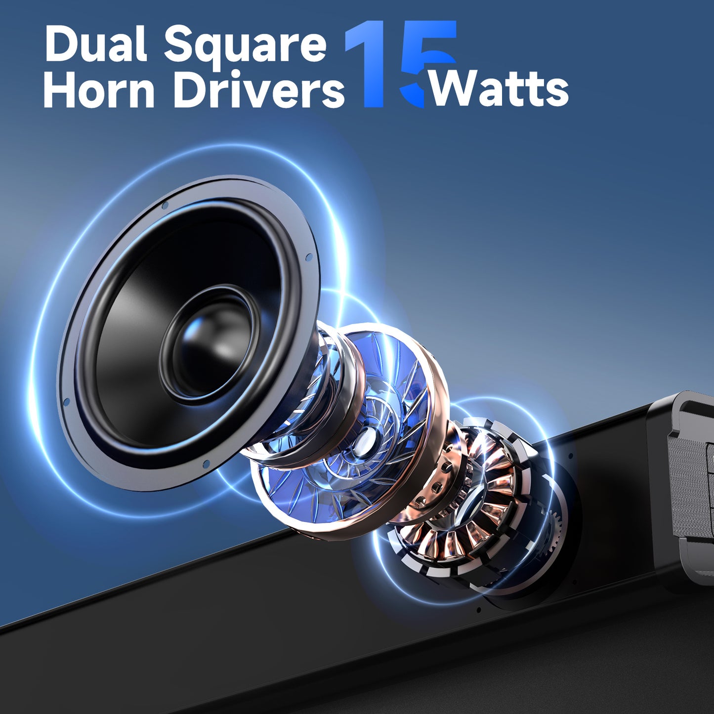 JYX H7 31.5" Soundbar with Subwoofer | 3D Surround Sound for TV | Wall-Mountable Home Theater Speaker