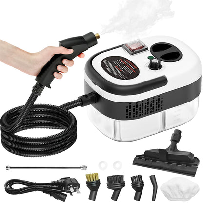 2500W Handheld Steam Cleaner with 1.2L Tank – High-Pressure Portable Steamer for Home, Kitchen, Car, Bathroom, Furniture & Grout (7 Attachments Included)