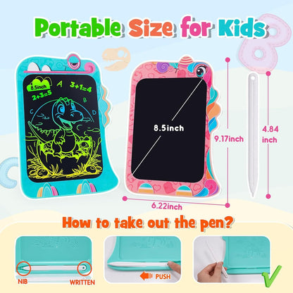 LCD Writing Tablet 8.5" Unicorn Design for Kids – Erasable Reusable Drawing Pad, Educational & Learning Toy, Toddler Doodle Board Gift