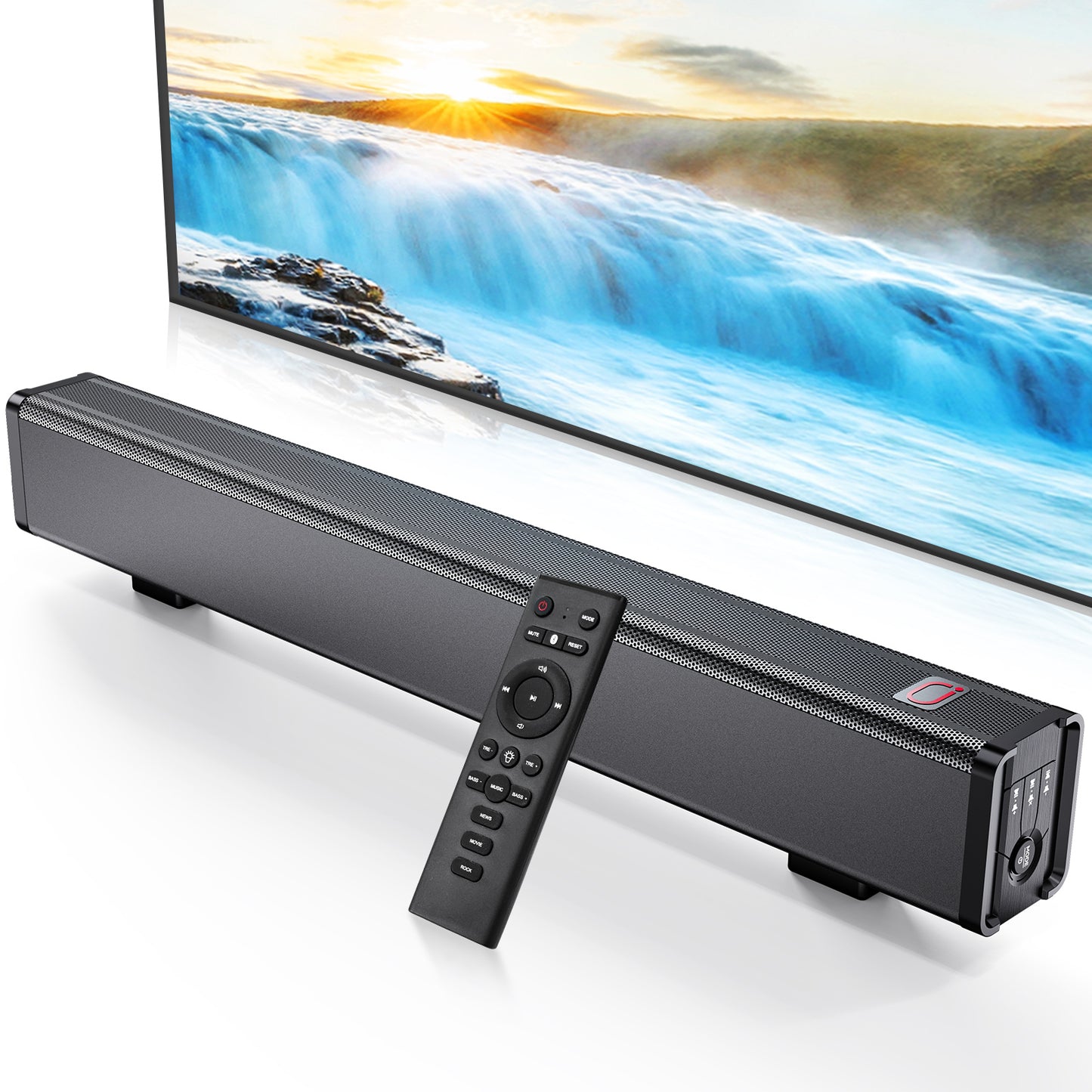 JYX H7 31.5" Soundbar with Subwoofer | 3D Surround Sound for TV | Wall-Mountable Home Theater Speaker