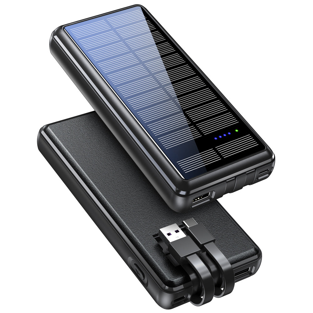 Solar Power Bank 8000mAh with Dual Input & Output – Portable & Safe Charging