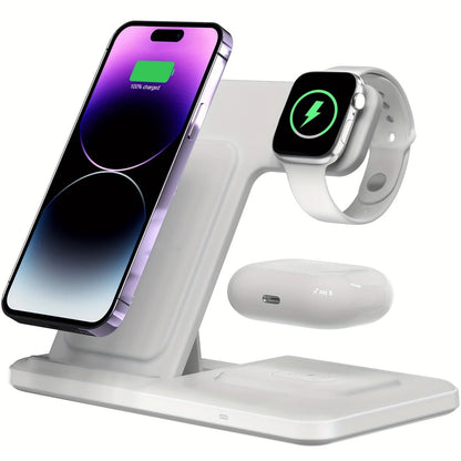 15W Fast Charging Three-in-one Wireless Charger