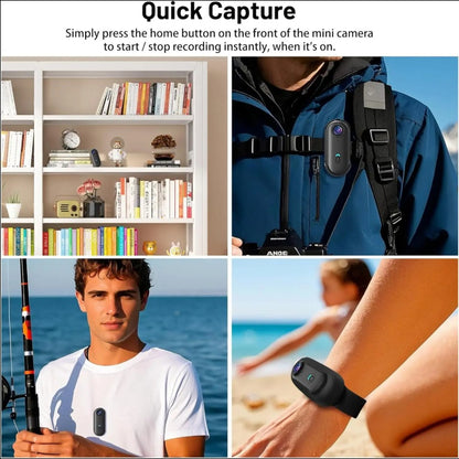 128GB FHD 1080P Mini Body Camera – Portable POV Video Recorder