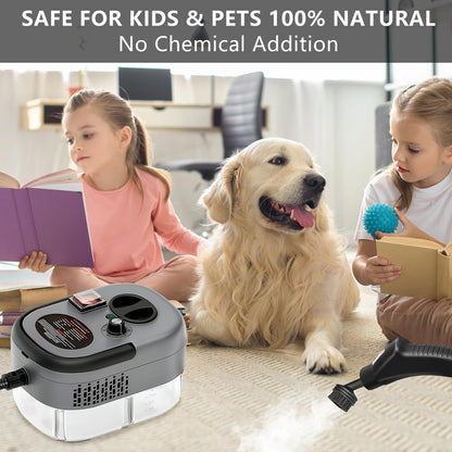 2500W Handheld Steam Cleaner with 1.2L Tank – High-Pressure Portable Steamer for Home, Kitchen, Car, Bathroom, Furniture & Grout (7 Attachments Included)