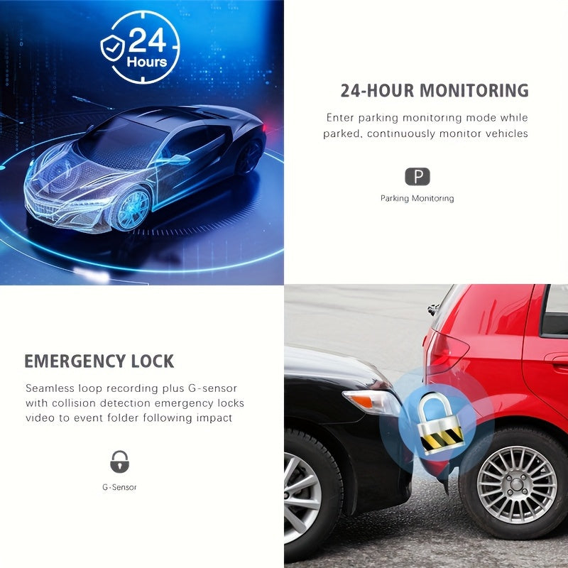 Driving Recorder HD 1080P Three-lens Parking Monitoring With Reversing Image