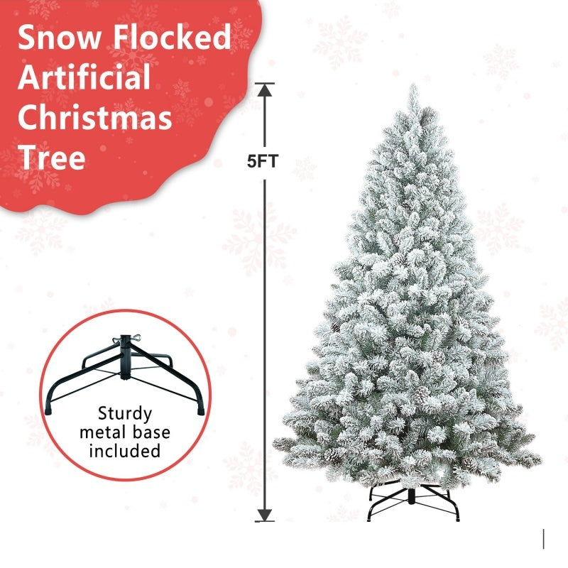 PVC Christmas Tree with Ornaments – Artificial Holiday Decoration, Available in 4ft/5ft/6ft/7ft