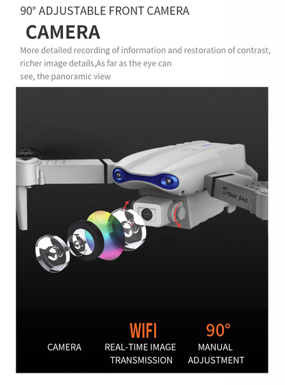 E99 Foldable Smart Camera Drone – Real-Time Transmission, One-Click Takeoff/Landing