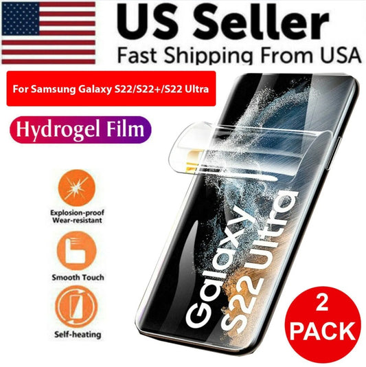 2PCS HYDROGEL Screen Protector For Galaxy S23 S22 Ultra Plus Full Cover