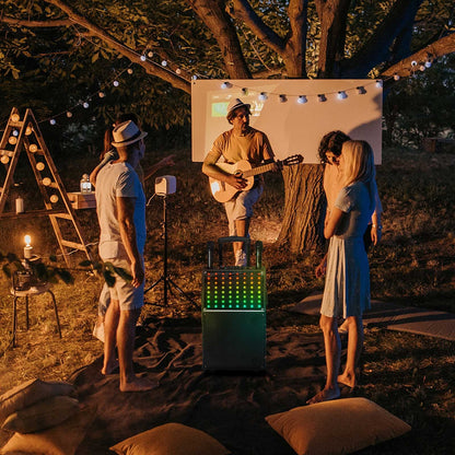 12" 60W LED Spectrum Light Rod Speaker – Bluetooth with Remote Control