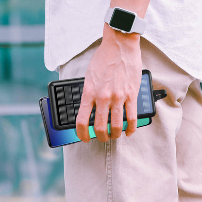Solar Power Bank 8000mAh with Dual Input & Output – Portable & Safe Charging