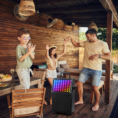 12" 60W LED Spectrum Light Rod Speaker – Bluetooth with Remote Control