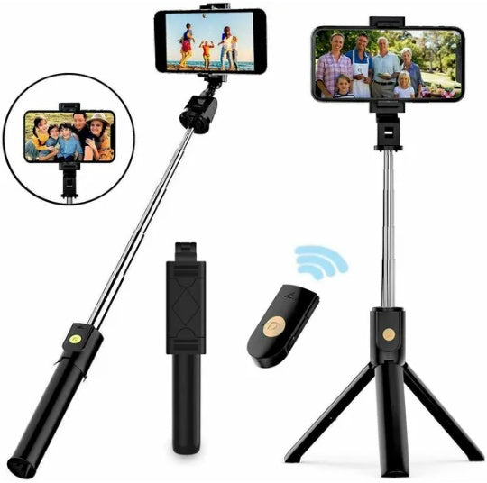 mantiene Selfie Stick, Tripod, Remote, Phone Stand.