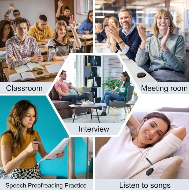 Mini Magnetic Voice Recorder | Built-In Speaker, 22H Recording, USB-C