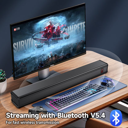 JYX H7 31.5" Soundbar with Subwoofer | 3D Surround Sound for TV | Wall-Mountable Home Theater Speaker