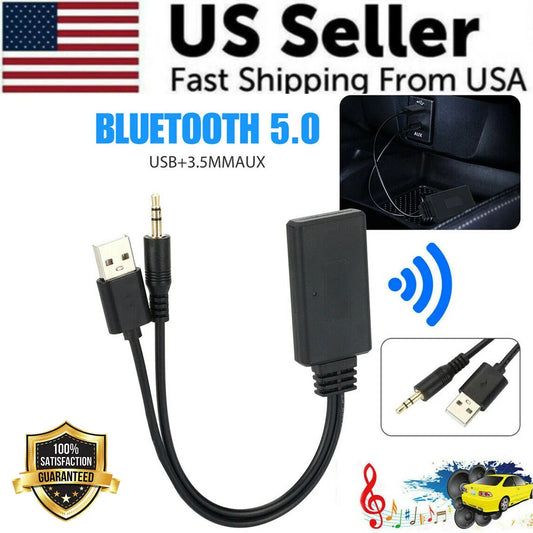 2-in-1 USB Bluetooth 5.0 Adapter – Wireless Transmitter & Receiver for PC & Car