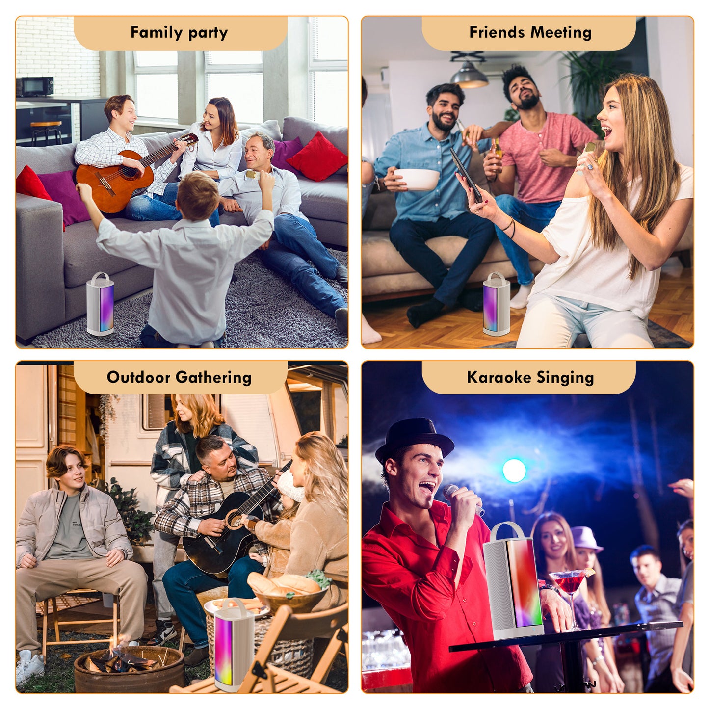 JYX D31-T Karaoke Machine – Portable Bluetooth Speaker with 2 Wireless Microphones for Adults & Kids