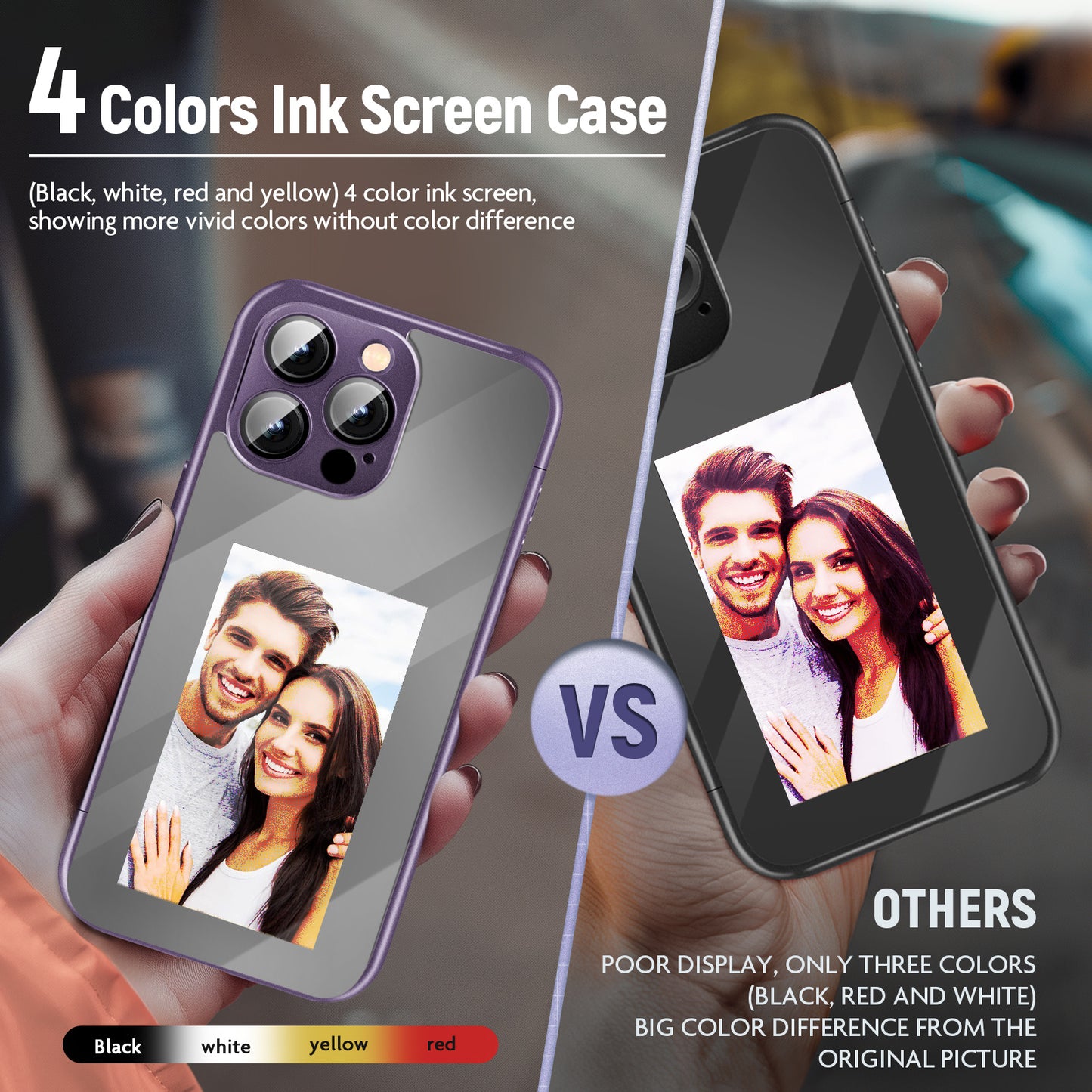 iPhone 15 Pro/Pro Max NFC Ink Screen Flip Case – Smart Creative DIY Custom All-Inclusive Cover