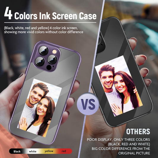 iPhone 15 Pro/Pro Max NFC Ink Screen Flip Case – Smart Creative DIY Custom All-Inclusive Cover