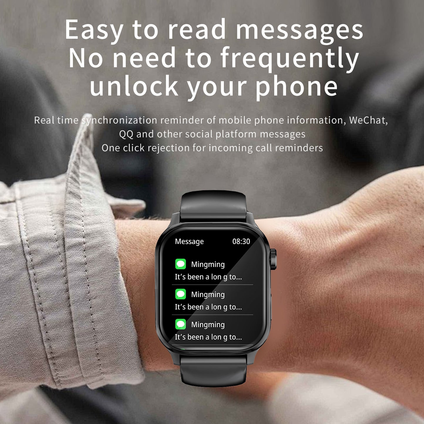 G93 Smart Watch 1.85" – Waterproof Sports Fitness Tracker with BT Call & Heart Rate Monitor