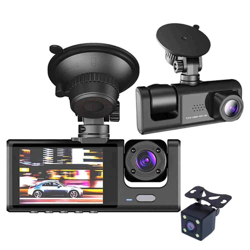 Dual Lens Dash Cam Full HD 1080P | Front & Rear Car Camera with G-Sensor