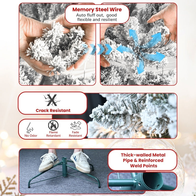 PVC Christmas Tree with Ornaments – Artificial Holiday Decoration, Available in 4ft/5ft/6ft/7ft