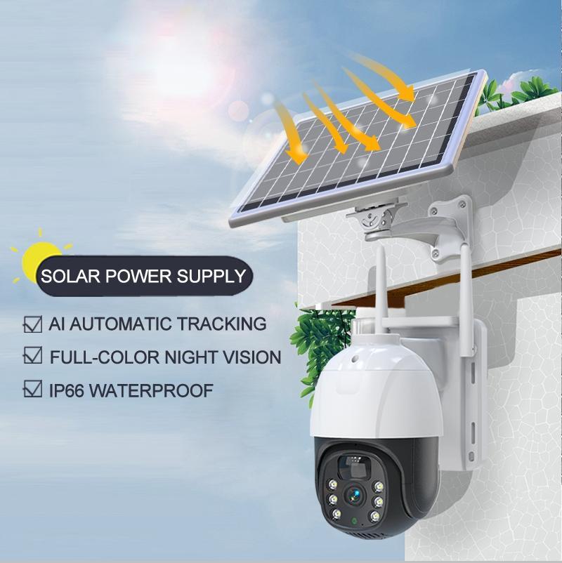 Solar Power Permanently And Reliably Powers Surveillance Cameras For Property Protection And Monitoring