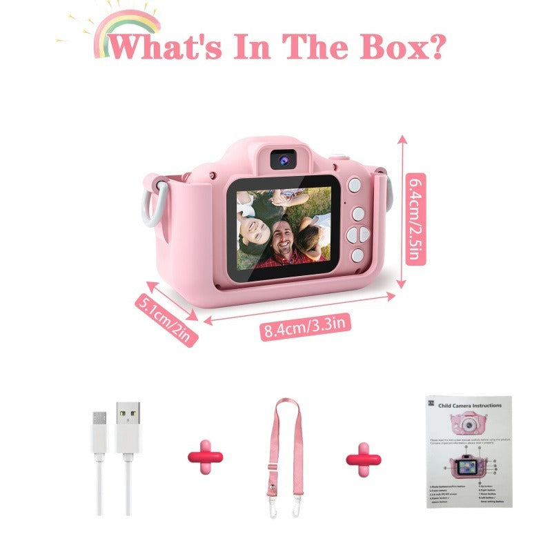 Pink Cat Kids Camera | Photo & Video | 8 Selfie Filters | 400mAh Battery – Perfect Birthday & Outdoor Gift