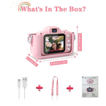 Pink Cat Kids Camera | Photo & Video | 8 Selfie Filters | 400mAh Battery – Perfect Birthday & Outdoor Gift