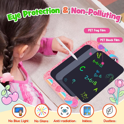 LCD Writing Tablet 8.5" Unicorn Design for Kids – Erasable Reusable Drawing Pad, Educational & Learning Toy, Toddler Doodle Board Gift