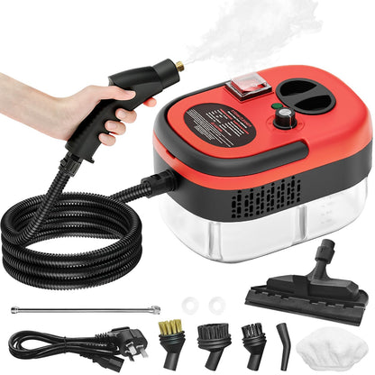 2500W Handheld Steam Cleaner with 1.2L Tank – High-Pressure Portable Steamer for Home, Kitchen, Car, Bathroom, Furniture & Grout (7 Attachments Included)